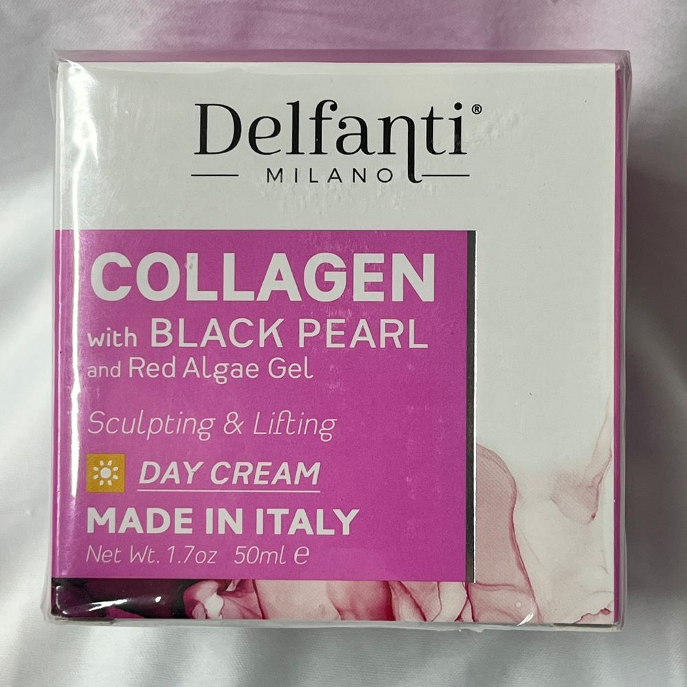Delfanti-Milano Collagen Day Cream‎ Face & Neck Moisturizer with Black Pearl NIB